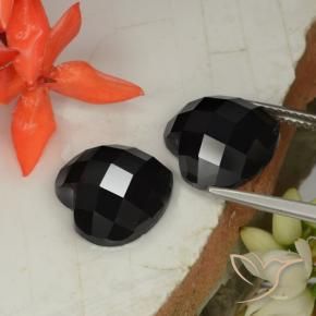 14.66 ct natürliche Schwarz Spinell-Edelsteine, Herz, Lichtundurchlässig