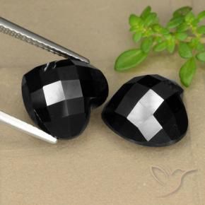 14.59 ct natürliche Schwarz Spinell-Edelsteine, Herz, Lichtundurchlässig