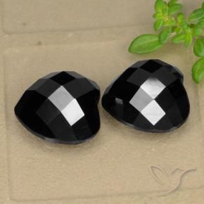 14.22 ct natürliche Schwarz Spinell-Edelsteine, Herz, Lichtundurchlässig