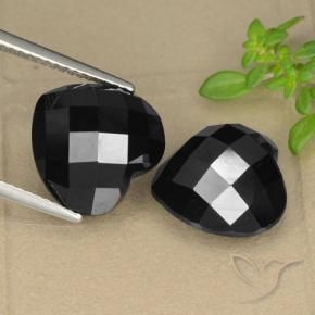 14.22 ct natürliche Schwarz Spinell-Edelsteine, Herz, Lichtundurchlässig