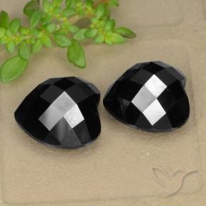 13.85 ct natürliche Schwarz Spinell-Edelsteine, Herz, Lichtundurchlässig