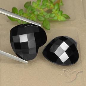 13.85 ct natürliche Schwarz Spinell-Edelsteine, Herz, Lichtundurchlässig