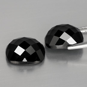 8,03 ct natürliche schwarzer Spinell-Edelsteine, Kissenschliff, Lichtundurchlässig