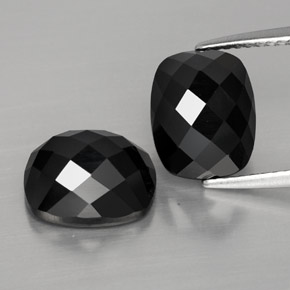 8,44 ct natürliche schwarzer Spinell-Edelsteine, Kissenschliff, Lichtundurchlässig