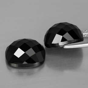 8,88 ct natürliche schwarzer Spinell-Edelsteine, Kissenschliff, Lichtundurchlässig