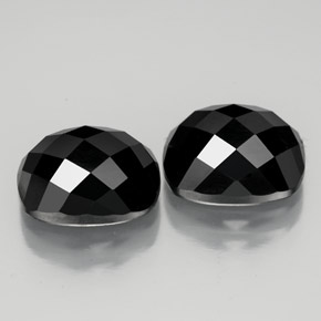 7,82 ct natürliche schwarzer Spinell-Edelsteine, Kissenschliff, Lichtundurchlässig