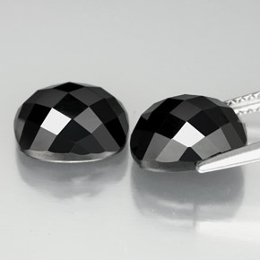 7,82 ct natürliche schwarzer Spinell-Edelsteine, Kissenschliff, Lichtundurchlässig