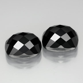 8,11 ct natürliche schwarzer Spinell-Edelsteine, Kissenschliff, Lichtundurchlässig