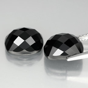 8,11 ct natürliche schwarzer Spinell-Edelsteine, Kissenschliff, Lichtundurchlässig