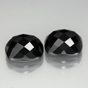 7,86 ct natürliche schwarzer Spinell-Edelsteine, Kissenschliff, Lichtundurchlässig