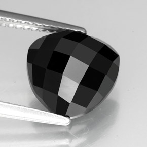 3,89 ctw natürlicher schwarzer Spinell, Trillion, Lichtundurchlässig