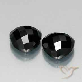 8.89 ct natürliche Schwarz Spinell-Edelsteine, Trillion, Lichtundurchlässig