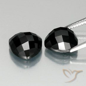 8.89 ct natürliche Schwarz Spinell-Edelsteine, Trillion, Lichtundurchlässig