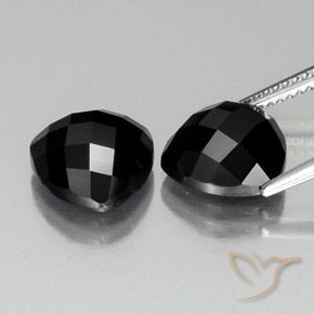 8.96 ct natürliche Schwarz Spinell-Edelsteine, Trillion, Lichtundurchlässig