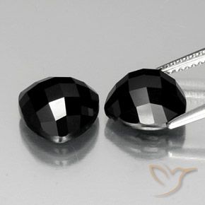8.92 ct natürliche Schwarz Spinell-Edelsteine, Trillion, Lichtundurchlässig