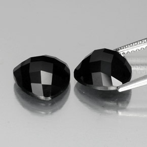 7.94 ct natürliche Schwarz Spinell-Edelsteine, Trillion, Lichtundurchlässig