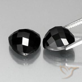 9.42 ct natürliche Schwarz Spinell-Edelsteine, Trillion, Lichtundurchlässig