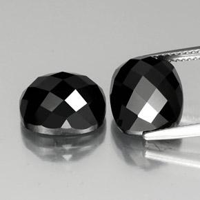 15,09 ct natürliche schwarzer Spinell-Edelsteine, Kissenschliff, Lichtundurchlässig