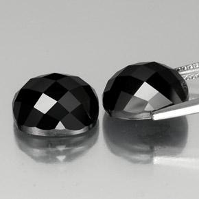 15,09 ct natürliche schwarzer Spinell-Edelsteine, Kissenschliff, Lichtundurchlässig