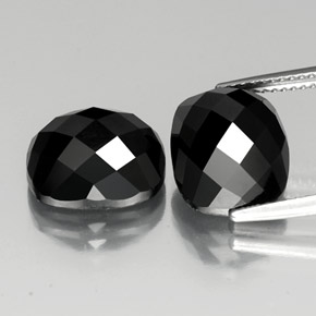 15.03 ct natürliche Schwarz Spinell-Edelsteine, Kissenschliff, Lichtundurchlässig