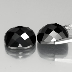 15.03 ct natürliche Schwarz Spinell-Edelsteine, Kissenschliff, Lichtundurchlässig