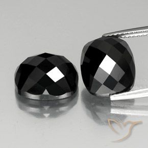 14.50ctw Natürlicher Schwarz Spinell, Kissen, Lichtundurchlässig