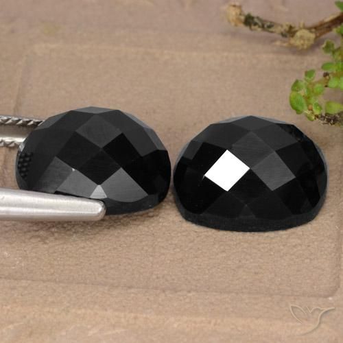 15.19 ct natürliche Schwarz Spinell-Edelsteine, Kissen, Lichtundurchlässig