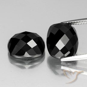 15.01ctw Natürlicher Schwarz Spinell, Kissen, Lichtundurchlässig