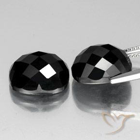 14.50 ct natürliche Schwarz Spinell-Edelsteine, Kissen, Lichtundurchlässig