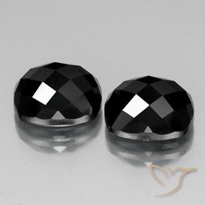 14.75 ct natürliche Schwarz Spinell-Edelsteine, Kissen, Lichtundurchlässig