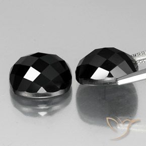 14.75 ct natürliche Schwarz Spinell-Edelsteine, Kissen, Lichtundurchlässig