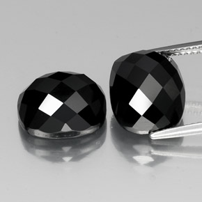 15,01 ct natürliche schwarzer Spinell-Edelsteine, Kissenschliff, Lichtundurchlässig
