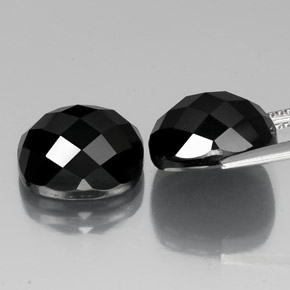 15,01 ct natürliche schwarzer Spinell-Edelsteine, Kissenschliff, Lichtundurchlässig