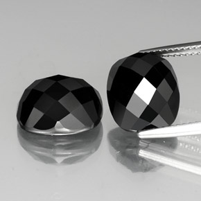 13,83 ct natürliche schwarzer Spinell-Edelsteine, Kissenschliff, Lichtundurchlässig