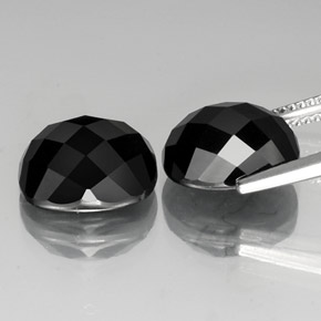 13,83 ct natürliche schwarzer Spinell-Edelsteine, Kissenschliff, Lichtundurchlässig
