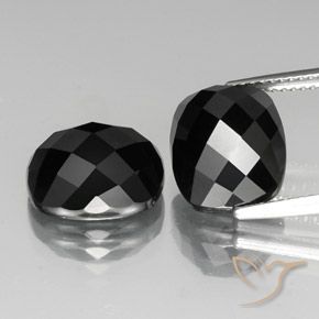14.42ctw Natürlicher Schwarz Spinell, Kissen, Lichtundurchlässig