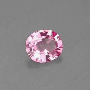 0,85 ctw natürlicher rosafarbener Spinell, Oval Schliff, VS
