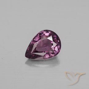 1.33ct Natürlicher tieflila Spinell, Birnenform, VVS, Photo A