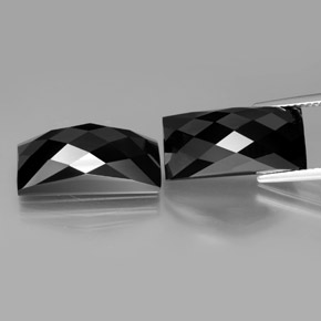 25,25 ct natürliche schwarzer Spinell-Edelsteine, Baguette, Lichtundurchlässig