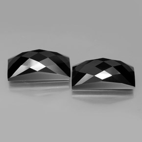 25,25 ct natürliche schwarzer Spinell-Edelsteine, Baguette, Lichtundurchlässig