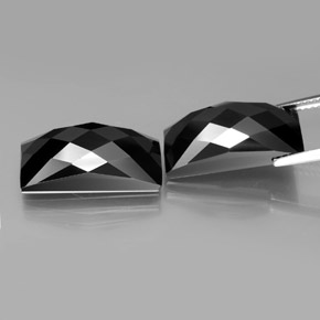 25,25 ct natürliche schwarzer Spinell-Edelsteine, Baguette, Lichtundurchlässig