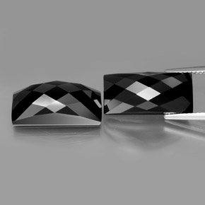 25,01 ct natürliche schwarzer Spinell-Edelsteine, Baguette, Lichtundurchlässig