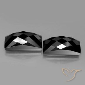 25.72 ct natürliche Schwarz mit Goldglanz Spinell-Edelsteine, Baguette, Lichtundurchlässig