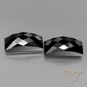 24.87 ct natürliche Schwarz Spinell-Edelsteine, Baguette, Lichtundurchlässig