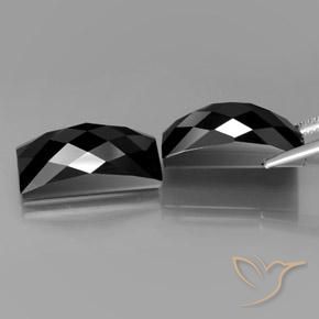 24.87 ct natürliche Schwarz Spinell-Edelsteine, Baguette, Lichtundurchlässig