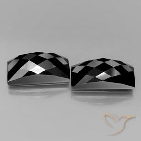 25.51 ct natürliche Schwarz mit Goldglanz Spinell-Edelsteine, Baguette, Lichtundurchlässig
