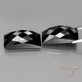 24.56 ct natürliche Schwarz Spinell-Edelsteine, Baguette, Lichtundurchlässig