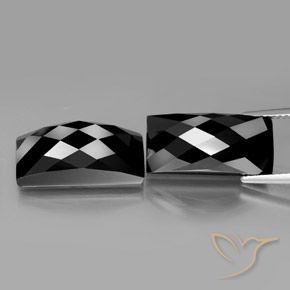 25.90ctw Natürlicher Schwarz Spinell, Baguette, Lichtundurchlässig