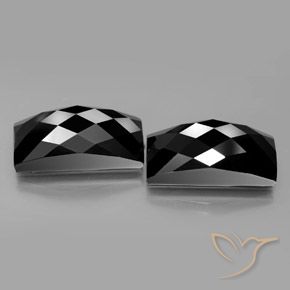 25.90 ct natürliche Schwarz Spinell-Edelsteine, Baguette, Lichtundurchlässig