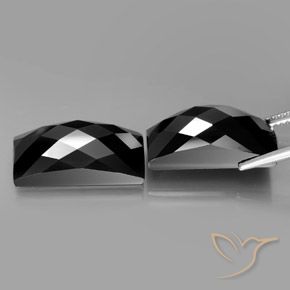 25.90 ct natürliche Schwarz Spinell-Edelsteine, Baguette, Lichtundurchlässig